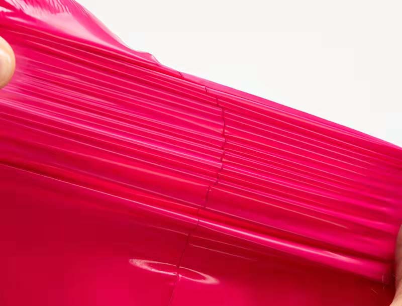 龙沙玫红色快递袋-05